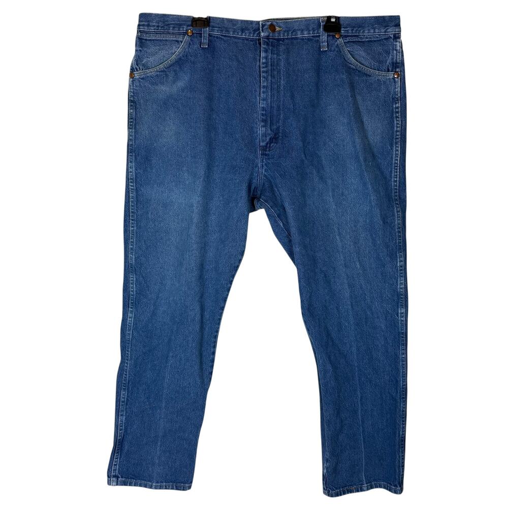 Wrangler Jeans Mens 42X32 Blue Denim High-Rise Cowboy Cut Original Fit Straight